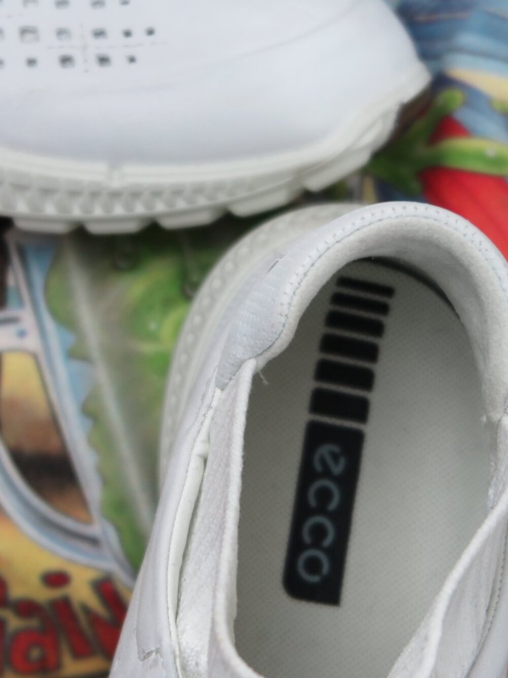 ECCO Women Bright White "Danish Design" Leather Sneakers Size 9.5M - Picture 3 of 7